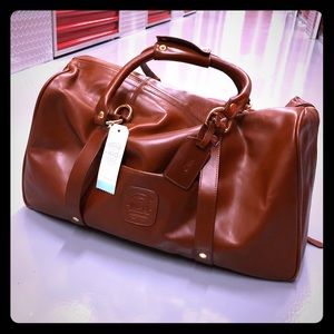 Wool & Oak Luxury 20” Leather Duffle Suitcase